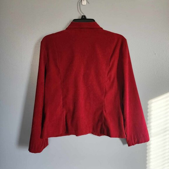 Ellen Figg Deep Red Blazer - Picture 2 of 7